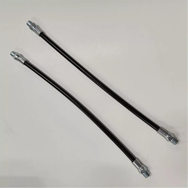 2PCS 12" FLEXIBLE Grease Gun Hose Nylon Whip With Coupler