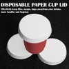 FERCAISH Disposable Paper Recycled Drinking Lids Coffee Hot Cups Lids