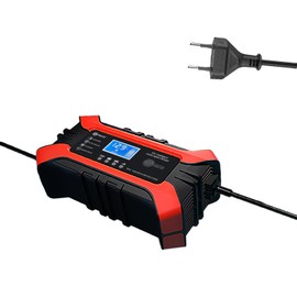 Generic Smart Pulse Battery Charger, 12V10A, LCD Display, Automatic Shutdown, Winter/Summer Mode, for Cars, Motorcycles, Minivans (12V10A)