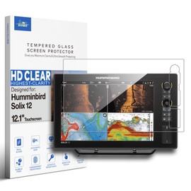 INNOSURE Premium Tempered Glass Screen Protector designed for Humminbird Solix 12 Finshfinder G1/G2/G3/G4 12.1 Inch Touchscreen Accessories 12" 9H Anti Scratch (HD Clear)
