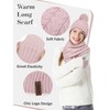 Aneco Women Winter Beanie Hat Scarf Gloves with Pom Pom