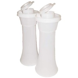 Tupperware Classic Sheer Tall Hourglass Salt and Pepper Shakers Set