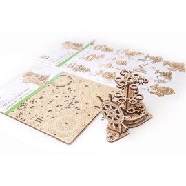 Ugears Wheel-Organizer Wooden Blocks DIY Puzzle Assembly Imagination Creativity Toy 70074