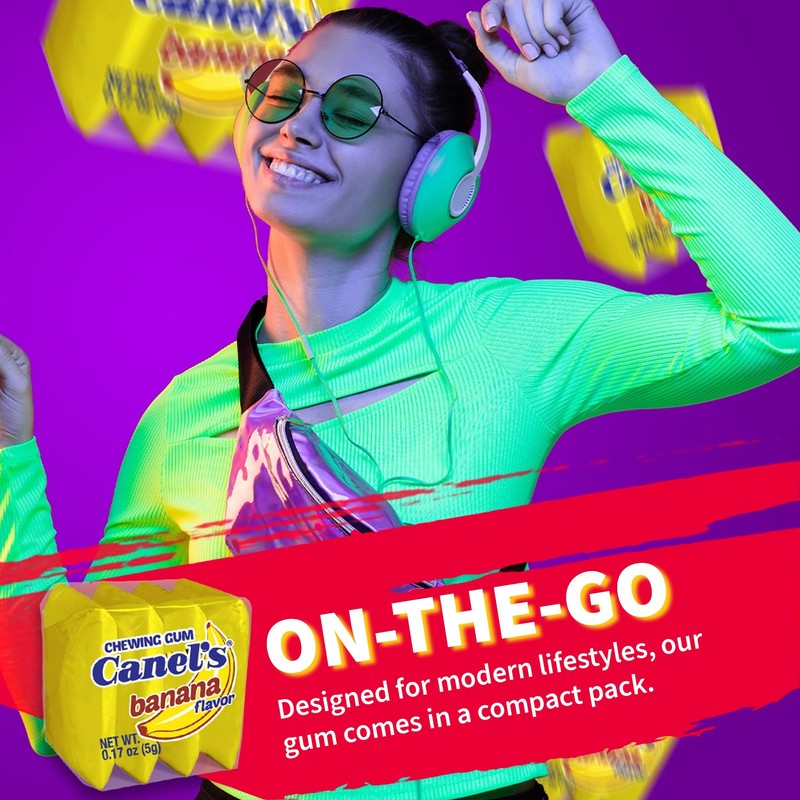 Canel's 4-Piece Gum Pack in Fruit Flavors - Cherry, Banana,