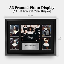 HWC Trading Whoopi Goldberg Sister Act Gifts Printed Signed Autograph Picture Display for Movie Memorabilia Fans - A3 Framed