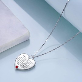 YFN Sterling Silver Always Remember You are Braver Than You Believe Jewelry Pendant Necklace Inspirational Gifts (January)