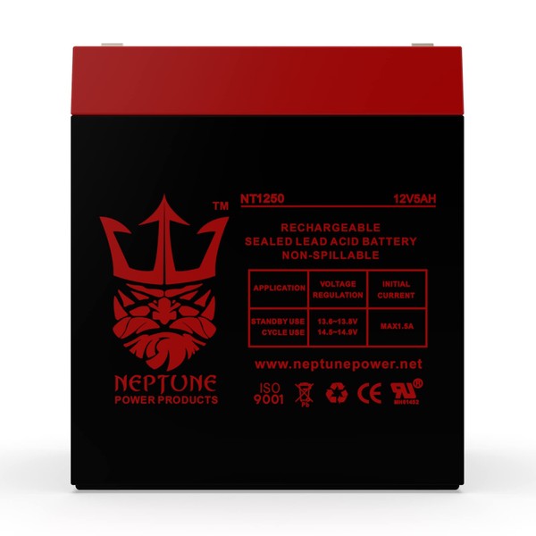 Neptune Power Products NT1250 12v 5ah Compatible with Alarm Rechargeable