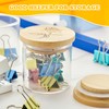 Gueevin 12 Pieces Yogurt Jar Lids Bulk Bamboo Wooden Lids