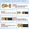 4 Piece Brass Hose Fitting Set, 1/2 Inch Brass Hose