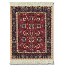 Lextra (Pashmina Flowers), Mouse Rug, Black/Red/Tan/Rust/Light Blue, 10.25 x 7.125 Inches, One (MPF-1)