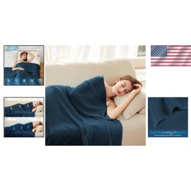 Cooling Blanket Made from 100% Bamboo, Soft & Breathable, Ideal for Hot Sleepers