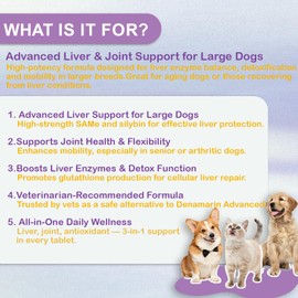 NUTRIARISE Same for Dogs – Advanced Liver Support with Milk Thistle – Promotes Detox & Joint Health – Ideal for Large Breeds – Natural Supplement for Liver Function