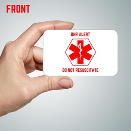 Elm City Direct DNR Do Not Resuscitate Medical Alert Wallet Card with Emergency Contact Form, Set of 2 Cards