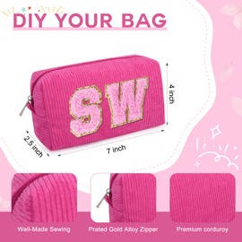 Makeup Bag Preppy Cosmetic Bag Bulk Makeup Pouch Personalize Travel Toiletry Bag Organizer Cute DIY Makeup Brushes Storage Bag for Women