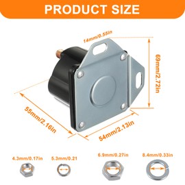 HUAREW SW1951C 12V Starter Solenoid Relay for F150 F250 F350 F450 F550 E150 E250 E350 Escort Bronco Mustang Ranger Motrocraft SW-1951-C SS4 Starter Solenoid Replace SW1951A SW1951B