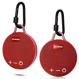 UrbanX Audience Series IPX7 Bluetooth Waterproof Speaker with Clip, 20H Playtime, Compact Speaker with Big Sound, Punchy Bass, Wireless for Moto S30 Pro & Beach, Pool, Boat, Biking Red 2 Pack