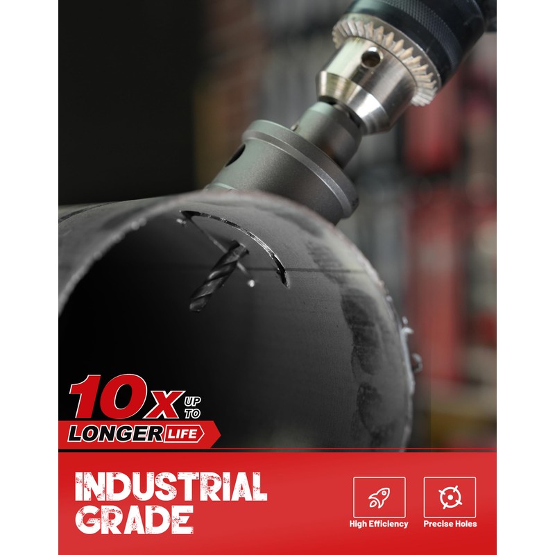 EZARC Hole Saw Carbide Drill, Deep Cut Hole Opener for