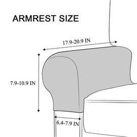 NEKOSUKI Arm Rest Covers Set, Set of 2 Stretch Armchair Covers for Arms, Spandex Polyester Sofa Arm Caps Non Slip Armrest Covers for Chairs Furniture Protector (Camel)