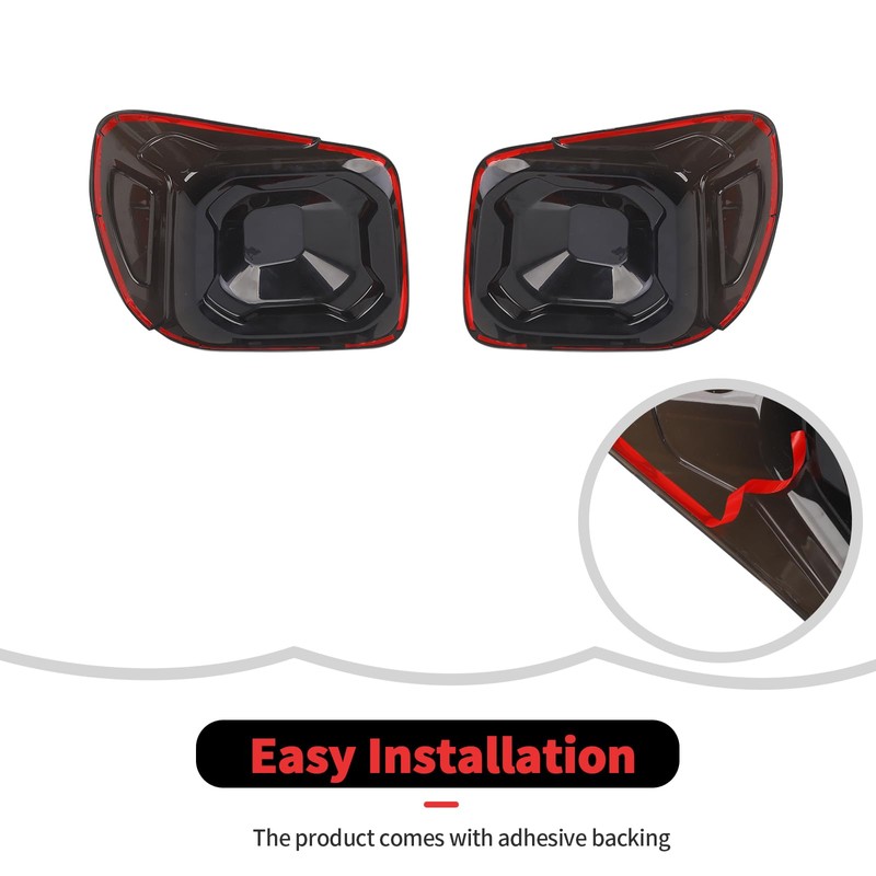 RT-TCZ Smoked Black Tail Light Lamp Cover Guard Trim Decoration