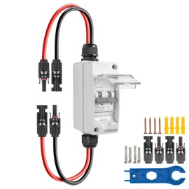 Solar Panel Disconnect Switch 1000V 20Amp Small Circuit Breaker IP65 Outdoor Breaker Box and Solar Panel Extension Cable (1000V 20Amp)