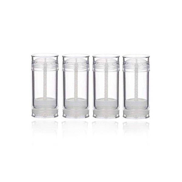 Constore 4 PCS 30g Clear Twist-up Deodorant Containers,Empty Reusable Deodorant Bottles for DIY Travel