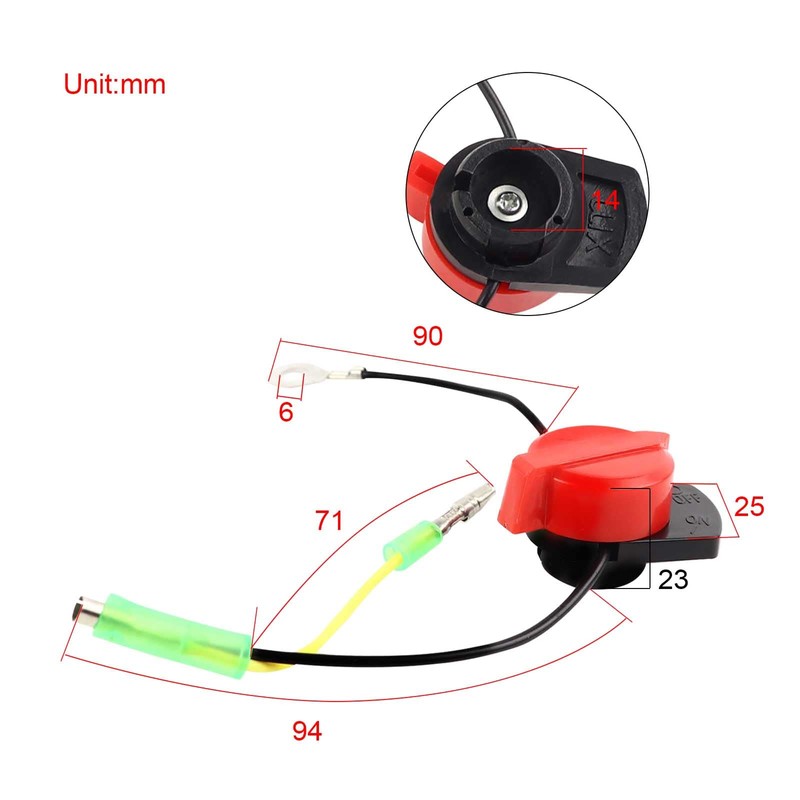 FLYPIG ON Off Engine Stop Kill Switch for Honda GX120