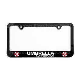 Generic License Plate Frame, Umbrella Corporation, Tag Cover, Car Frame, Auto Accessories, Cool Decoration, for USA & Canada License Plate Frame, Black, EntNew12043