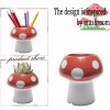 Mushroom Pencil Holder for Desk Cute Pen Holder Decoration 3.5"D
