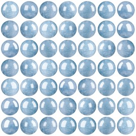 Ebristar Natural Stone Beads 100pcs 8mm Aquamarine Round Smooth Crystal Beads Loose Gemstone with Crystal Stretch Cord for Jewelry Making, DIY Bracelet Necklace Earrings (Aquamarine, 8MM)