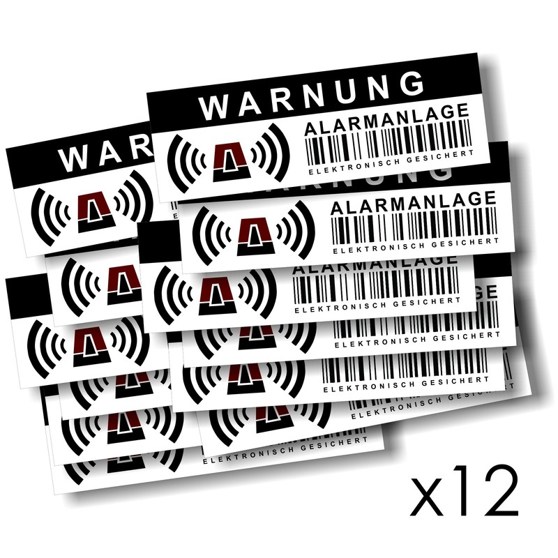 Deterrent Stickers for Burglar and Theft - Warning - Alarming