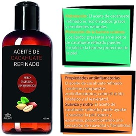 Aceite para Masajes de Cacahuate Refinado 100% Puro Orgánico
