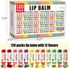 AZEN 120 Pack Lip Balm, Natural Lip Balm Bulk, Lip