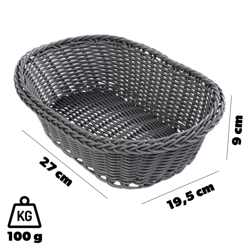 KADAX Braided Basket, Polypropylene Bread Basket, Fruit Basket, Food Basket