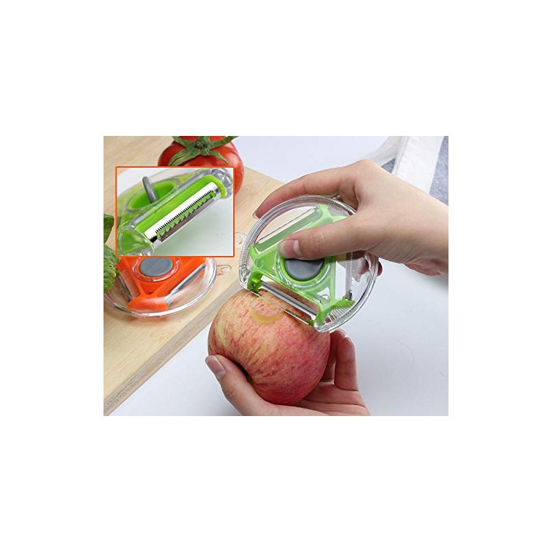 WOIWO 3 PCS Three-in-One Peeler Triangle Peeler Multi-Function Vegetable And
