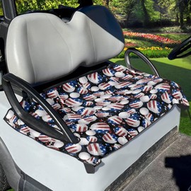 FUIBENG Glofs with USA Flag Club Cart Seat Covers Golf Cart Seat Towel Washable Breathable Microfiber