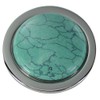 Quiges Interchangeable Coin 33 mm Silver-Plated with Glass / Natural