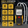 AOPUTTRIVER Digital Manometer, Dual-Port ±36.8kPa Differential Pressure Gauge, HVAC Handheld