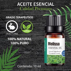 Aceites Esenciales de Toronjil Aromaterapia - Natural 100% de Aceite Esencial Natural Conjunto de Difusores y Humidificadores con Caja de Regalo Exquisita (UVa Natural, 10 ML) (Toronjil)