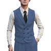 Zeattall - Chaleco de lana para hombre, diseño de espiga,