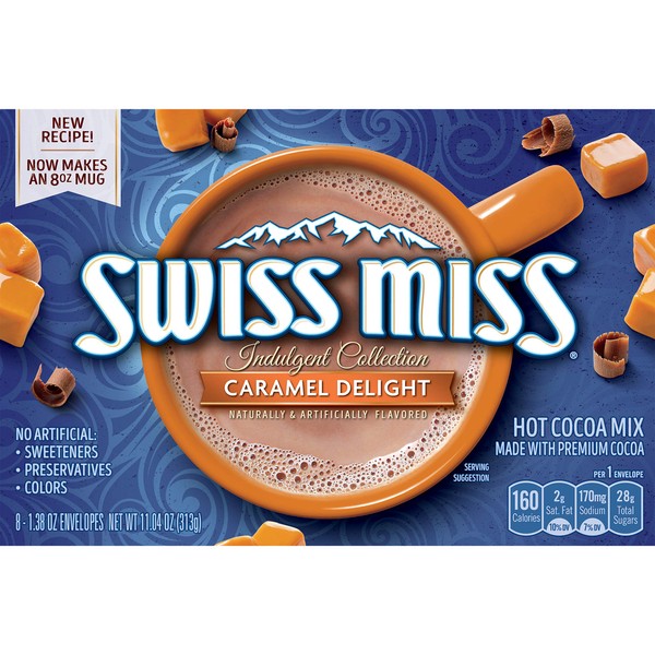 Swiss Miss Salted Caramel Flavored Hot Cocoa Mix, 1.38 oz. 8 Count