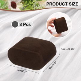 uxcell 8pcs Bracelet Watch Pillow Velvet Jewelry Display Pillows Cushion Pad Watch Storage Pillow for Watch Box Dark Brown