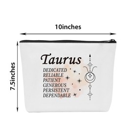 Women Gifts for Birthday Mother's Day Make Up Bags for Women Taurus Makeup Bag Astronomy Constellations Witchy Gifts Cosmetic Bags for Mama Coworkers Friends (1 Pcs)