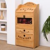 Potato Bin Veggie Organizer Rustic Pine Wood Potato, Onion &