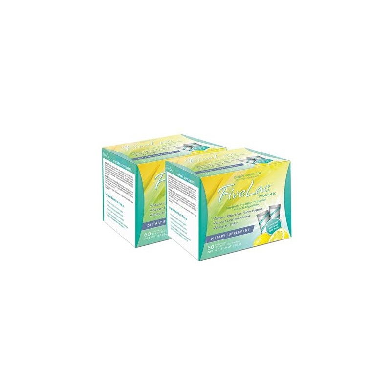 Fivelac Five Lac Probiotic Cleanse Candida Defense 2 Boxes! (120