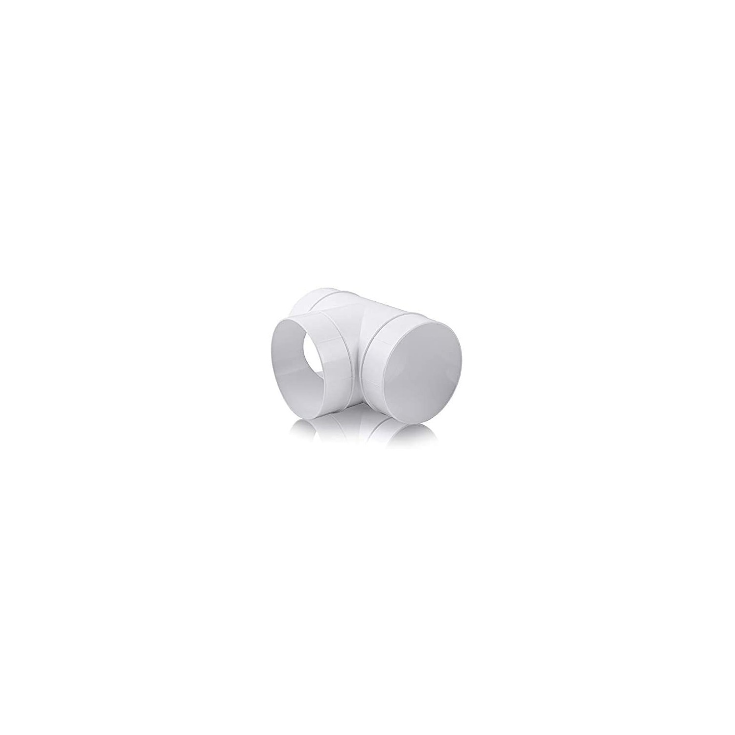 Fantronix 100 mm White PVC Pipe T Joint Ducting Connector for Round ...