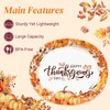 LIKAJON 50 Pcs Oval Thanksgiving Paper Plates, 12 x 10