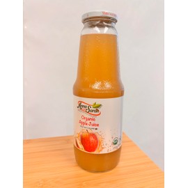 Anna and Sarah 33.8 Oz Organic Apple Juice - USDA Organic Certified - Glass Bottle (4 Pack) No Sugar, No Artificial Colors, No Preservatives, No Flavors Added,NOT from Concentrate