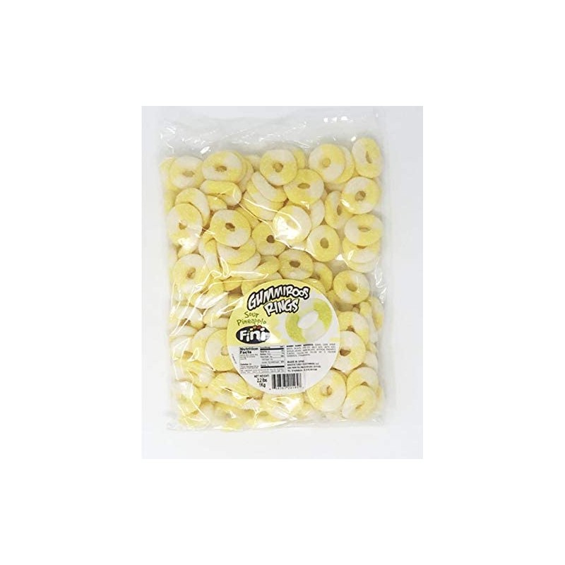 Smarty Stop Mini Sour Gummy Rings Candy GummiRoos (Pineapple, 2.2