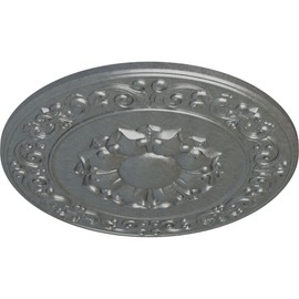 Ekena Millwork CM27SYPLS Sydney Ceiling Medallion, 27 3/4"OD x 2"P (Fits Canopies up to 5 3/4"), Hand-Painted Platinum