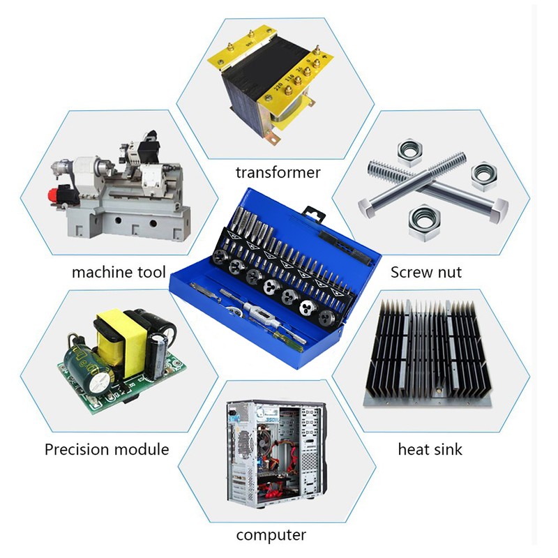 32 PCS HSS Tap and Die Set Metric Wrench Cut